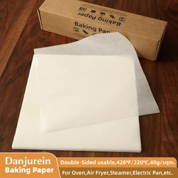 200pcs Parchment Paper Baking Sheets Non-Stick Precut For Baking Grilling Air Fryer Steaming Cookie Disposable Mats Wax Paper