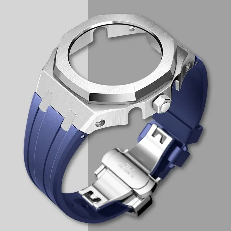 Neues Gen5 Casioak Edelstahlgehäuse für G-Shock GA2100 Mod Kits Modifikationskit Metallblende Gummiband für GA2110 GAB2100