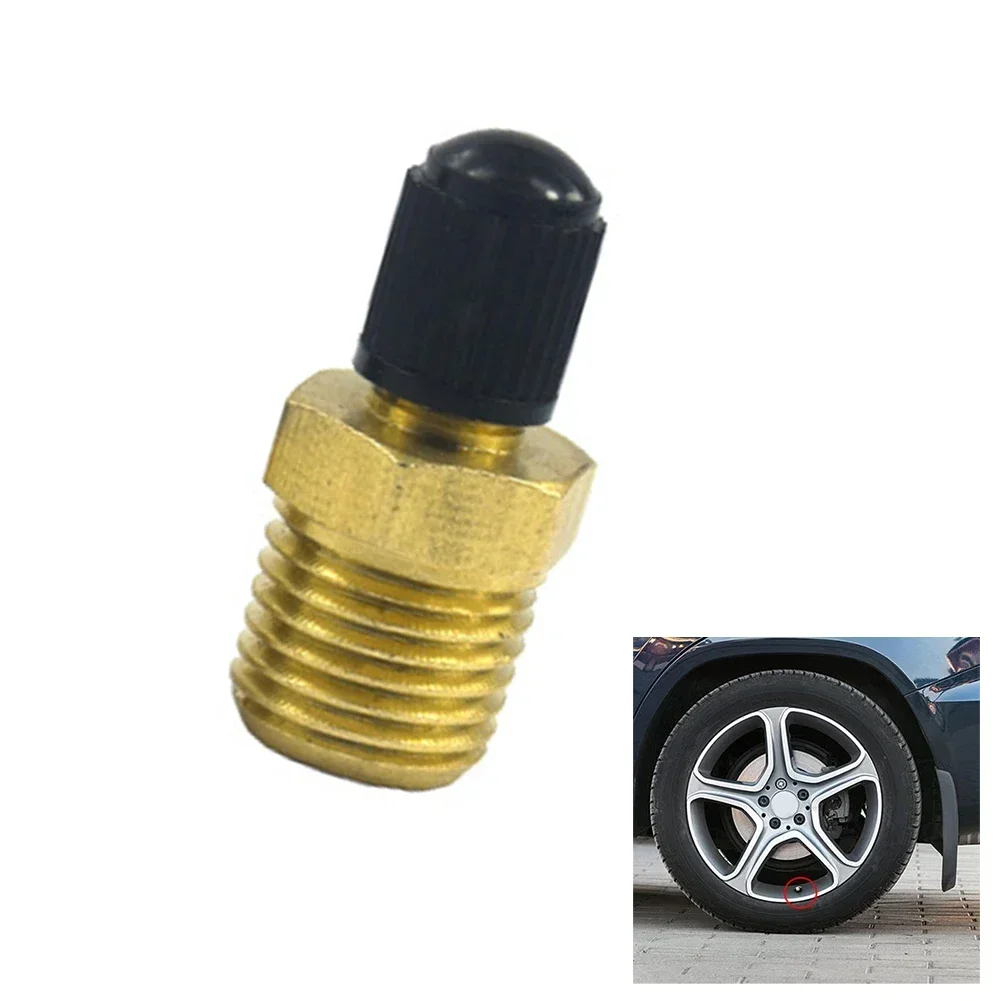 2pcs Tire Valve Core For Car Motorcycle 1/4in Rubber Tank Filling Valve  Car Tire Valve Stems Cap Knurling NEW