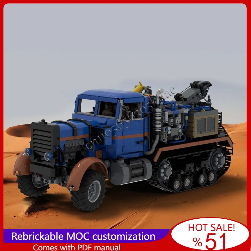 

4092 шт. модифицированная полугусеничная модель автомобиля MOC, строительные блоки, кирпичи, сделай сам, креативная сборка, игрушки, детский рождественский подарок