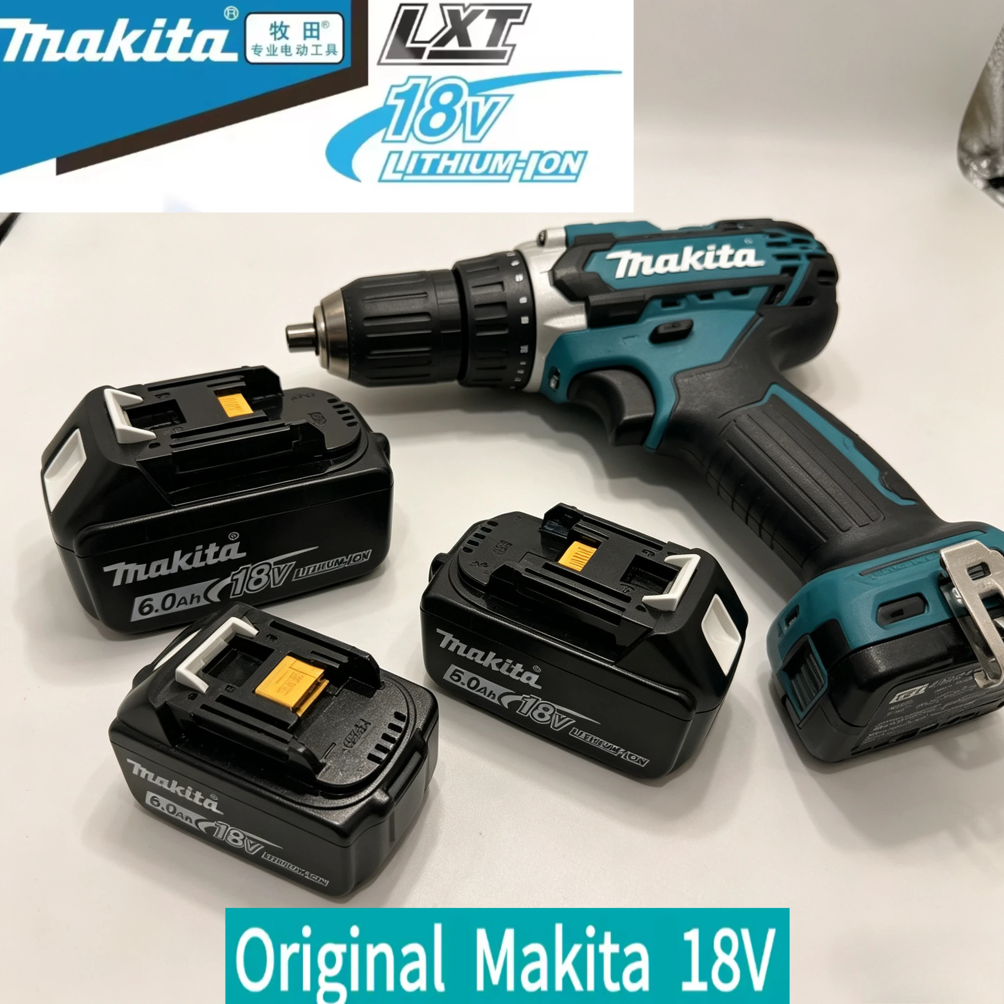 

100% Original Makita 18V 6.0 Rechargeable Lithium Battery with LED Indicator High Capacity for Makita Cordles Power Tool Battery