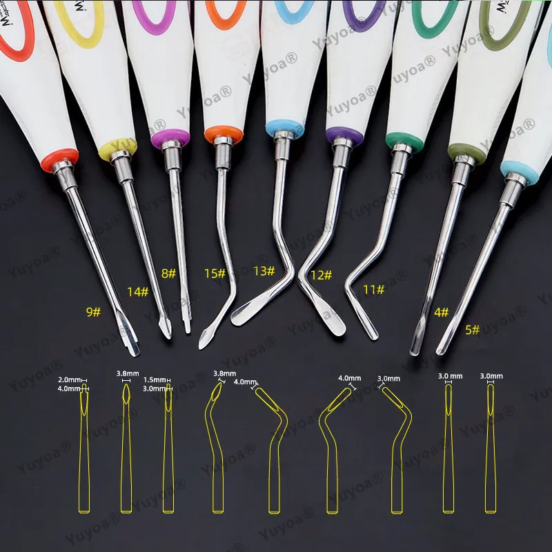 1PC Colorful Handle Dental Elevator Minimally Invasive Luxating Elevators Tooth Extraction Sterilizable Dentist Instrument Tools