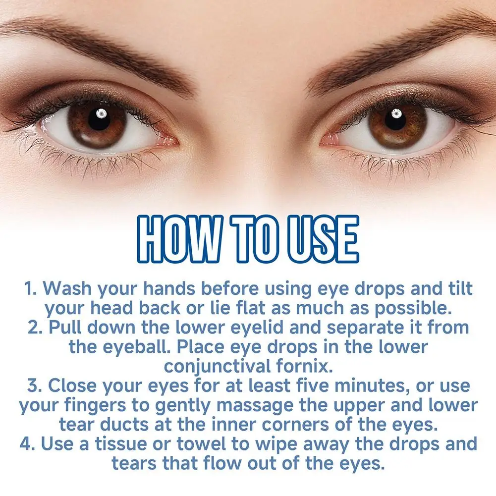 Anti-fadiga colírio, 15ml, alta qualidade, para seco e coceira, anti-fadiga, gota líquida, desintoxicação, olhos, limpeza profunda, d5w8