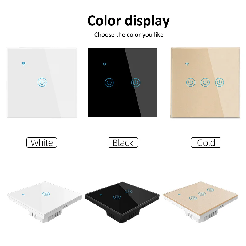 جيرما تويا زيجبي ضوء ذكي الاتحاد الأوروبي التبديل مع لوحة زجاجية فاخرة تعمل باللمس الاستشعار الحياة الذكية APP العمل مع أليكسا جوجل المنزل أليس