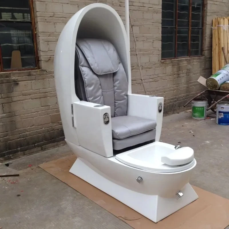 

high quality Hot Sale White Modern Pipels Foot Massage Manre High Back Throne King Kids Pedre Spa Chair Station