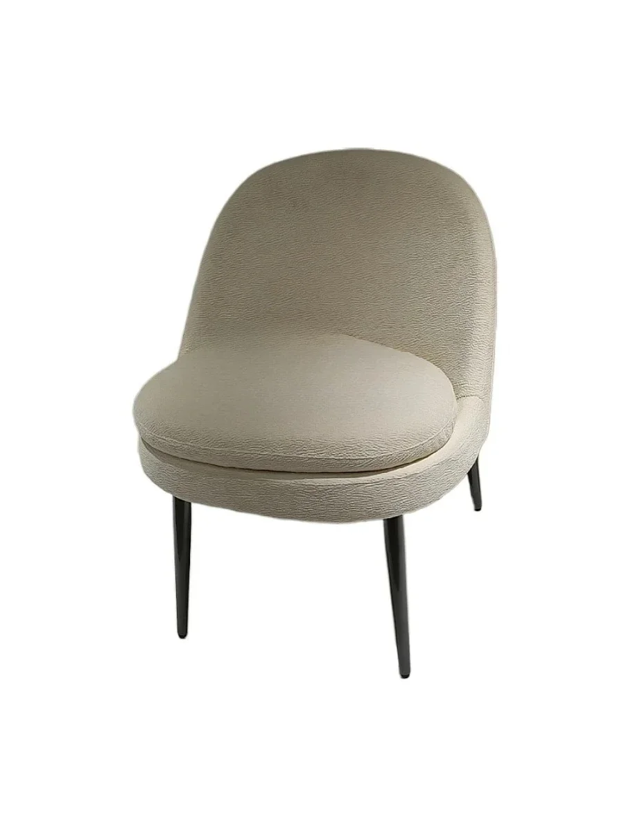 A  Italian Home Dining Chair Cotton and Linen Backrest Leisure Hotel Coffee Shop Conference Chair