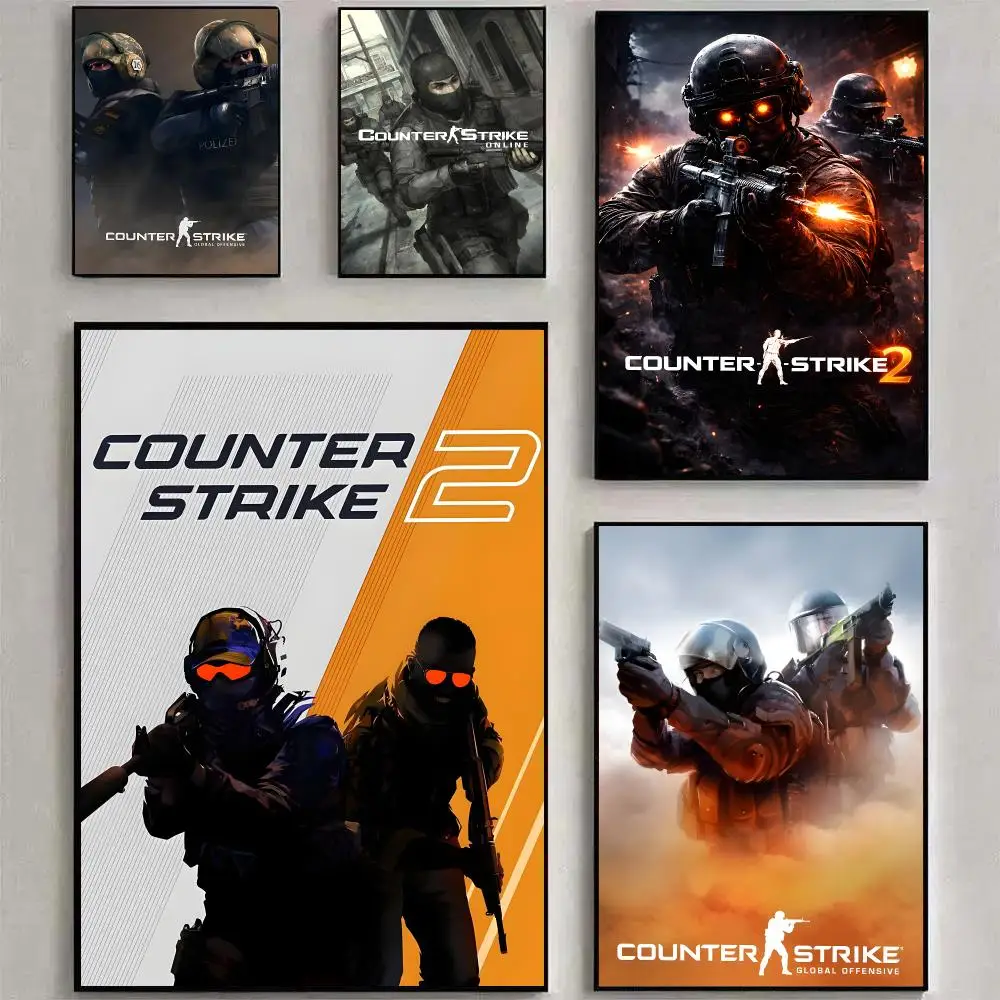 Counter Strike 2 Game Poster Room Decoration, Home Wall Art Printing, Waterproof Bedroom Poster, Gift