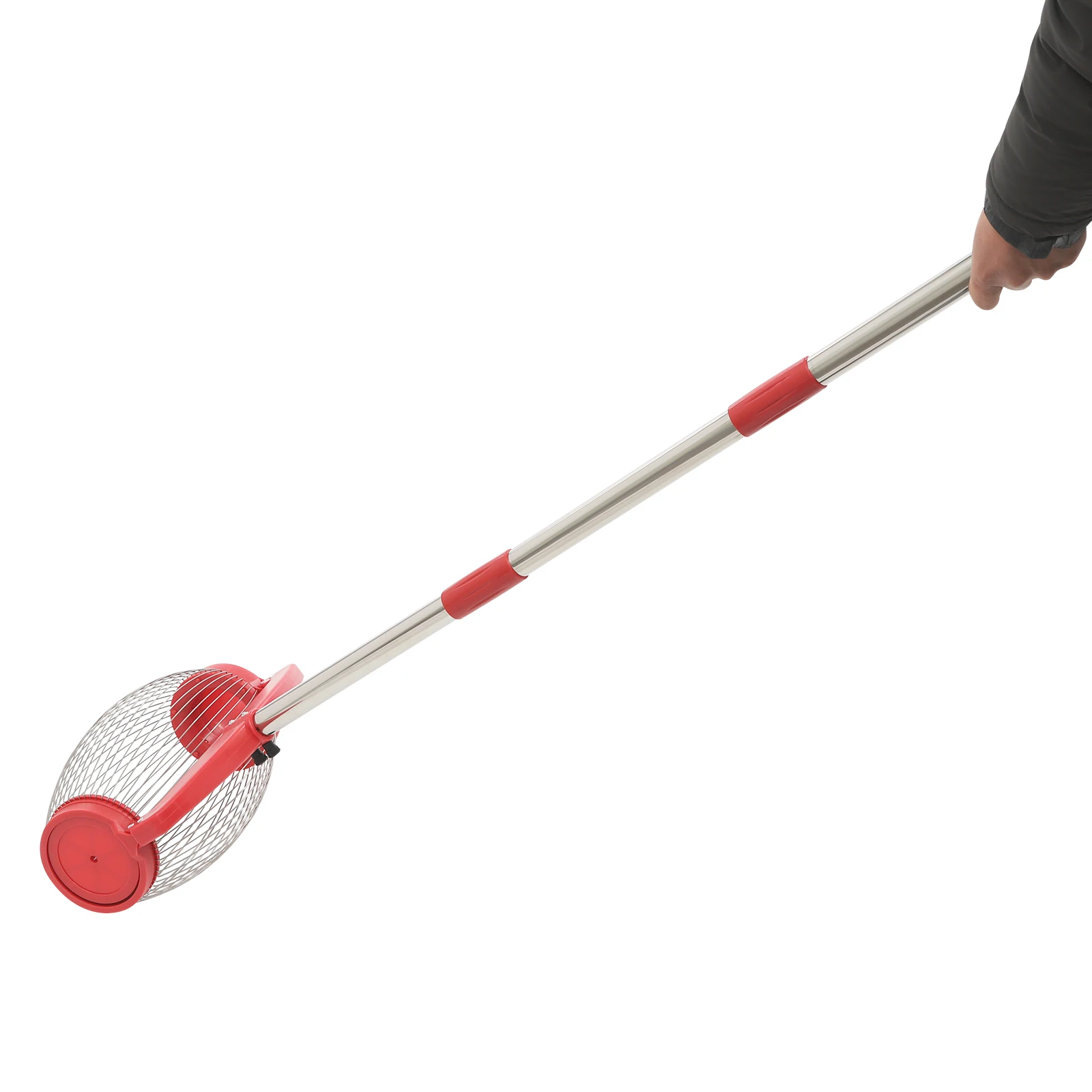 Nuss-Sammler ohne Bücken - Verstellbarer Griff, 30 kg Kapazität, seitlicher Entleerungsöffnung für Walnüsse/Golfbälle (mit Aufbewahrungstasche) – Detail 9