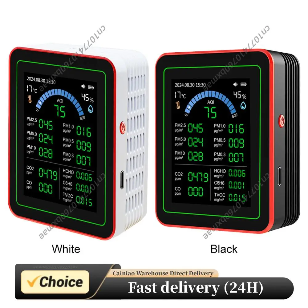 

Многофункциональный измеритель качества воздуха 18-в-1: датчики CO2, PM2.5/PM10, HCHO, TVOC, TFT-дисплей. Для дома, автомобилей, растений и домашних животных.