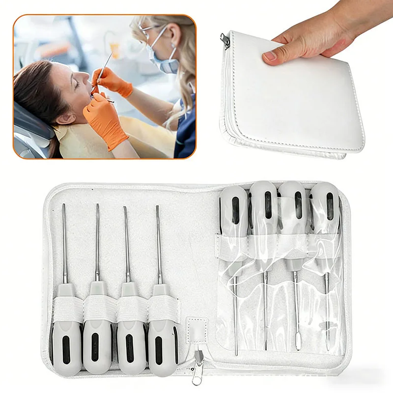 8Pcs/Set Dental Elevator Teeth Extraction Tooth Extracting Forceps Dentist Surgical Tools Dental Luxating Lift