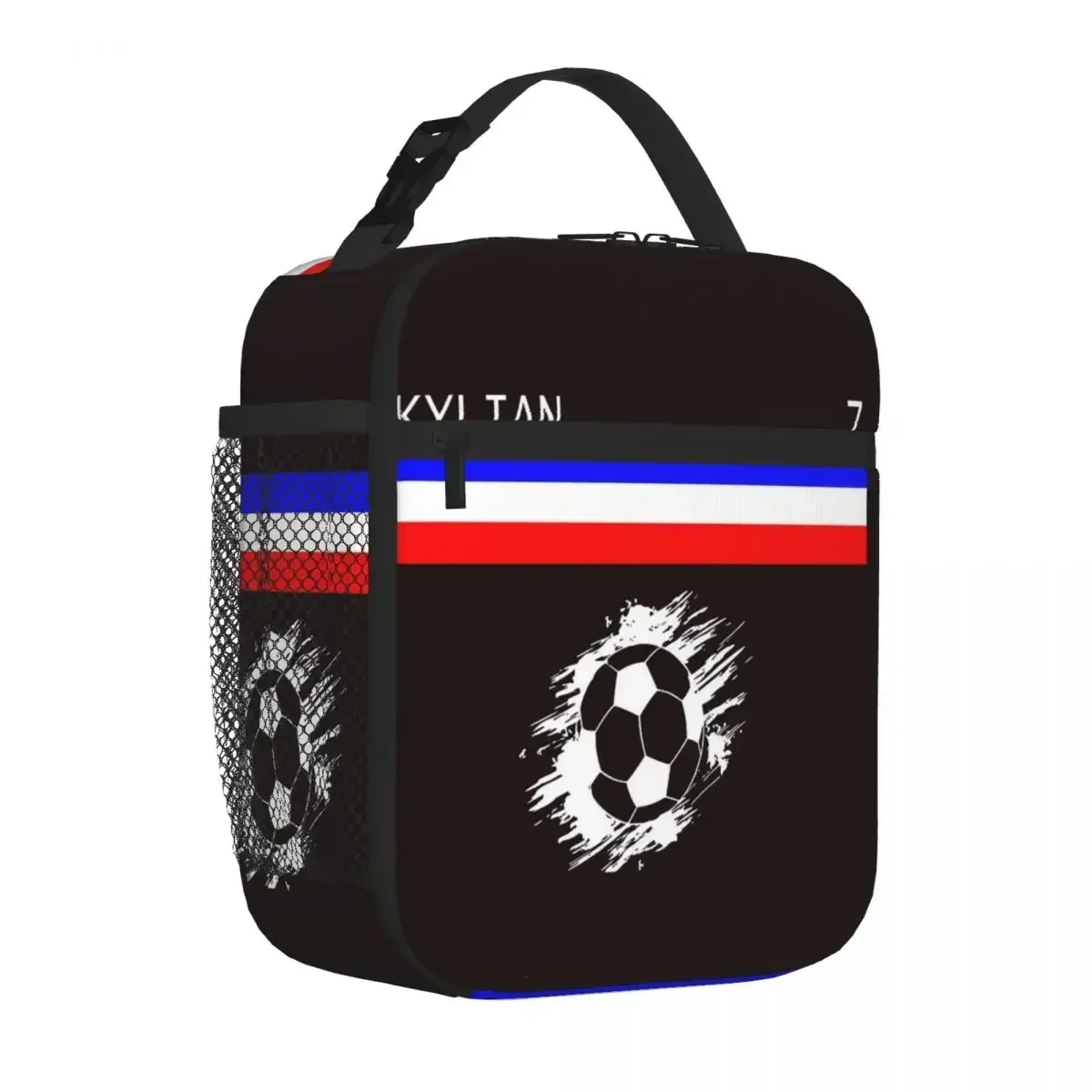 Kylian Mbappe Insulated Lunch Bags Waterproof Picnic Bags Thermal Cooler Lunch Box Lunch Tote for Woman Work Kids School