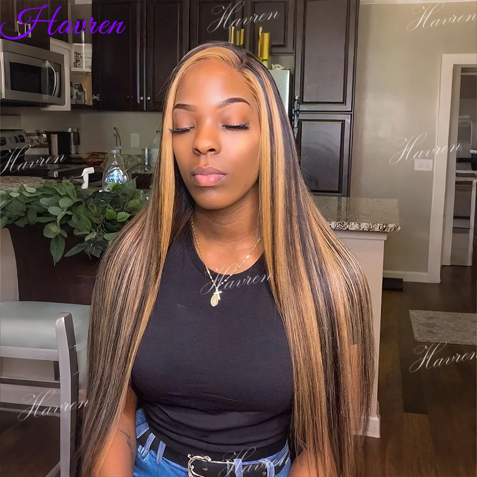 

Bone Straight Lace Front Wigs 100% Human Hair Highlight Colored Wig 13X4 13X6 Hd Lace Frontal Wig Pre plucked Brazilian 30 Inch
