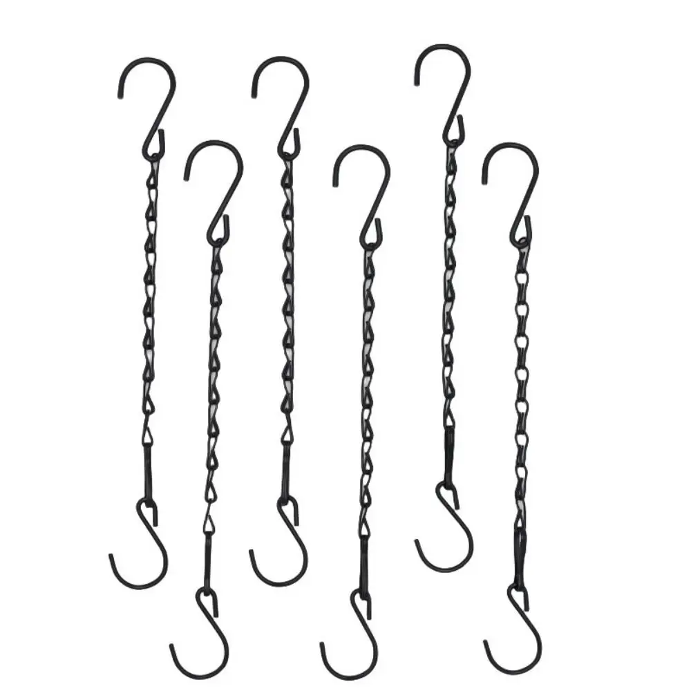 

10Pcs Twisted Double Hook Hanging Baskets Chains Durable 25cm Flower Pot Hanger Chain Adjustable with S-Hooks
