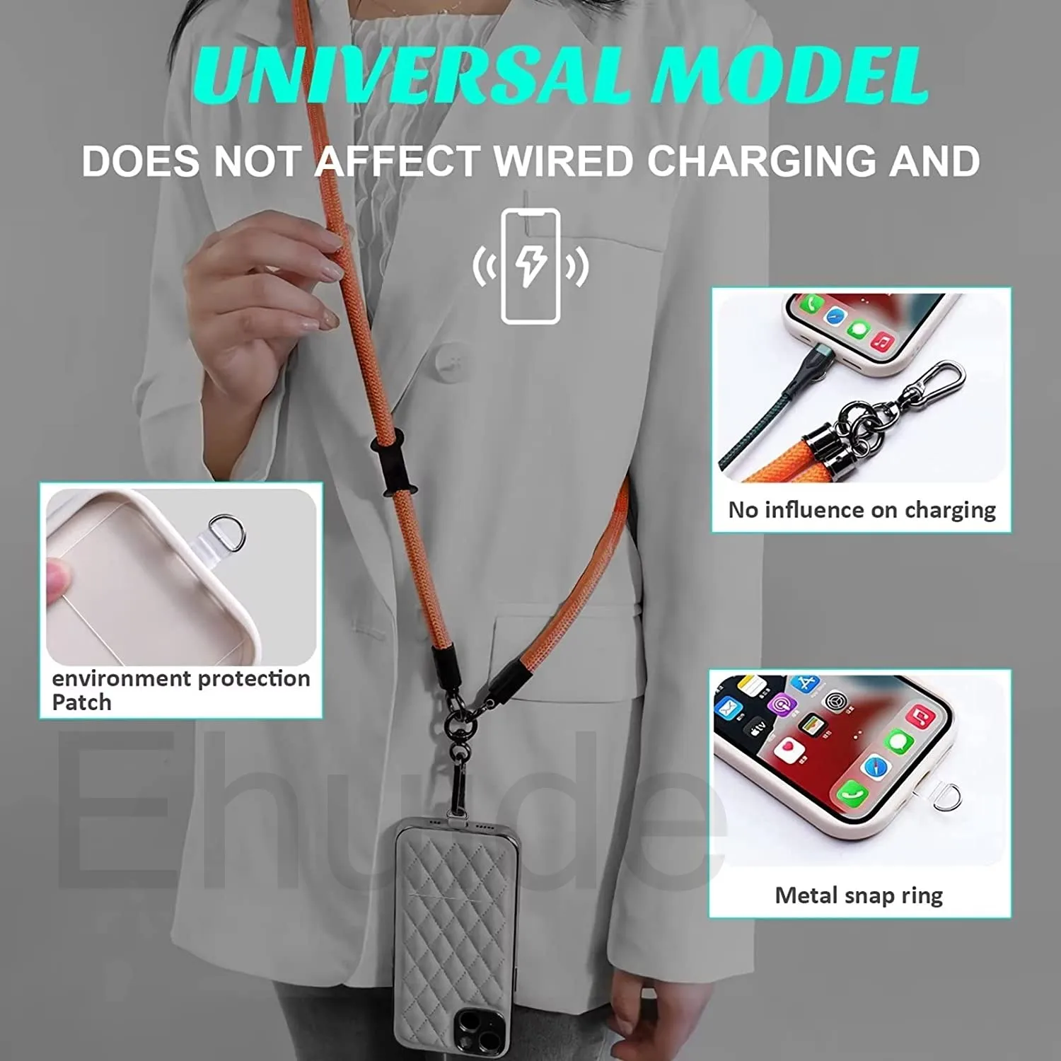 Set Da 4 Cordini Nylon Regolabili Per Telefono, Fotocamera E Pen Drive – Lacci Da Polso E Collo Per Ufficio E Viaggio