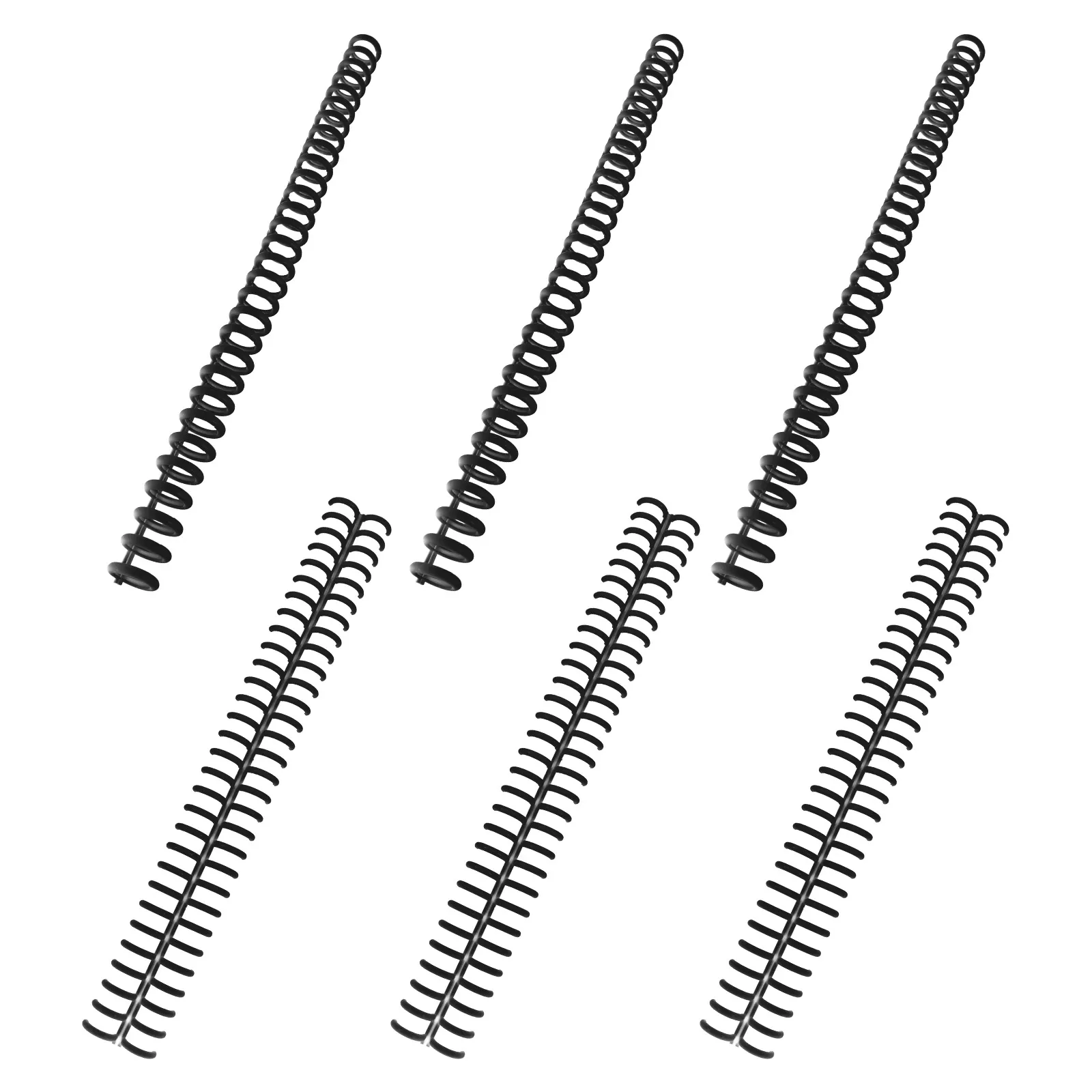 

10 Pcs Black Plastic Loose-leaf Binder Rings 30 Holes A4 Spiral Coils Replacement Office Supplies Notebook Binding