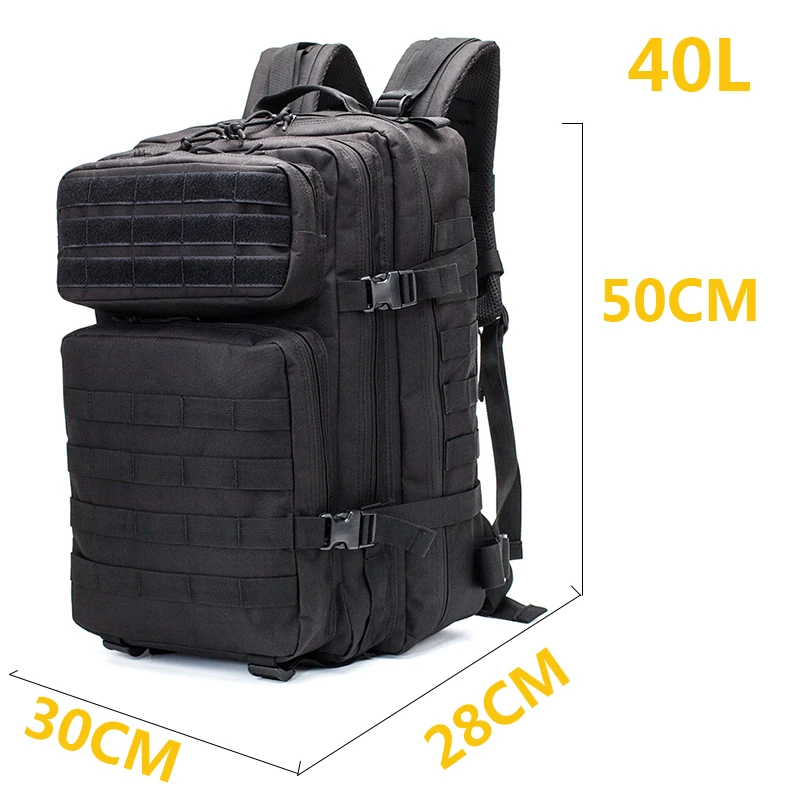 600D Large Outdoor Waterproof Hiking Camping Travel Sports Bag Military Tactical Backpack Assault Bag Military Molle Backpack