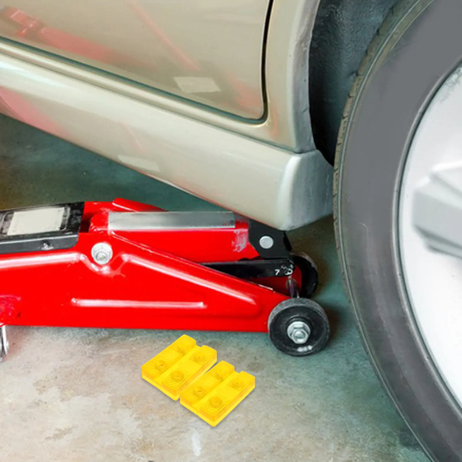 Lot de 4 patins de levage en caoutchouc, stabilisateurs de point de pression, durables, résistants à la compression, antidérapants, adaptateurs de cric pour véhicule