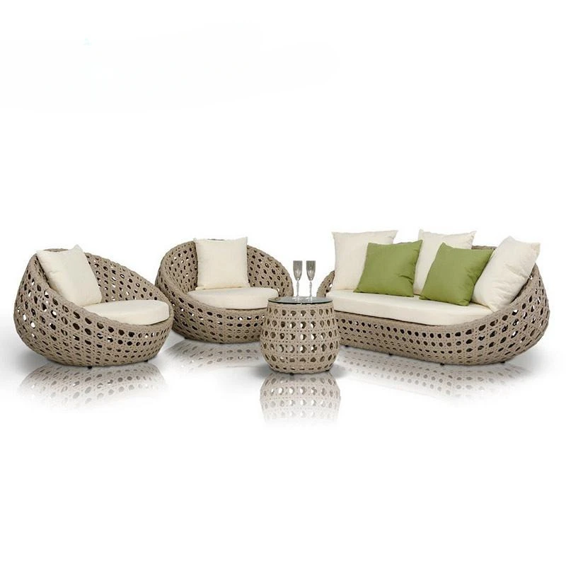 The product can be customized.Outdoor leisure rattan woven sofa homestay garden coffee table balcony outdoor courtyard