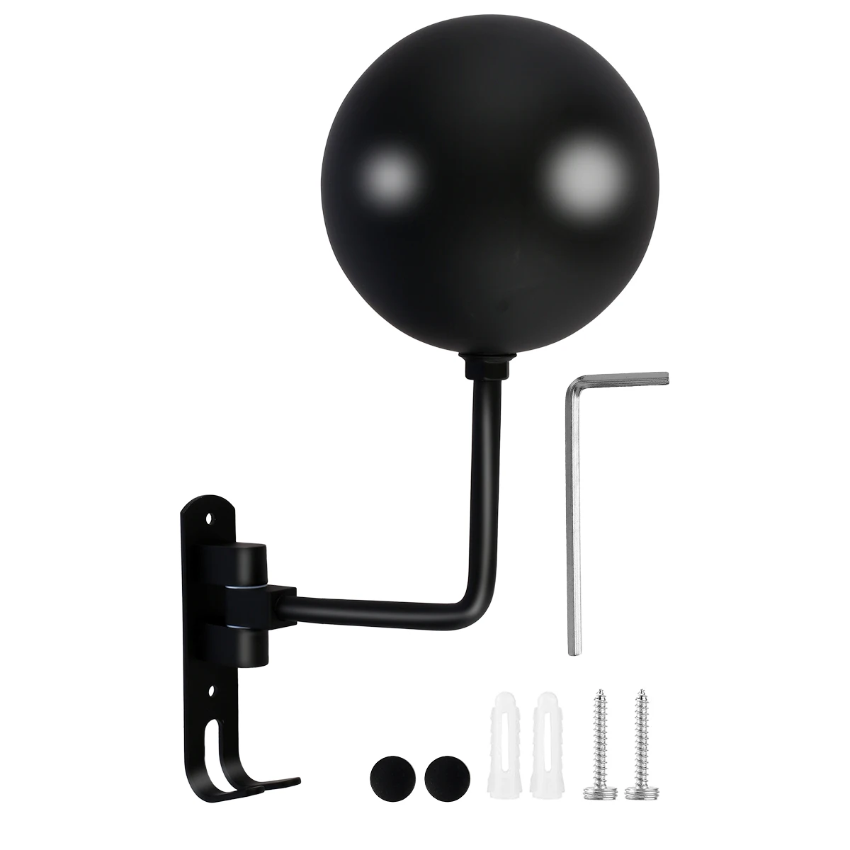 Support Casque Métal Rotatif 180° – Porte-Casque Comptoir Ou Mural Pour Moto Équitation Casquette – Aluminium Noir