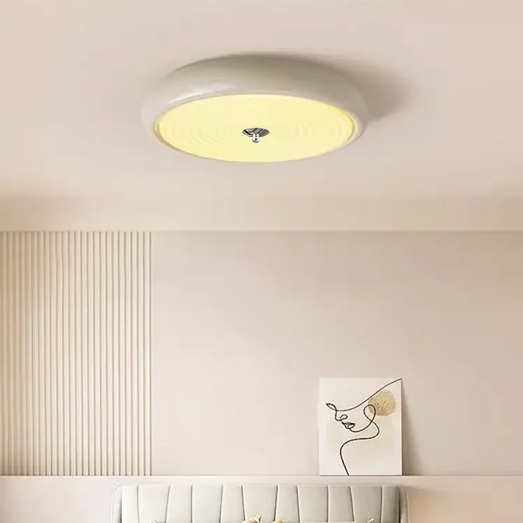 

Full Spectrum French Cream Bedroom Ceiling Lights Bauhaus Retro Dressing Living Room Study Circular Light Fixture Led Lights
