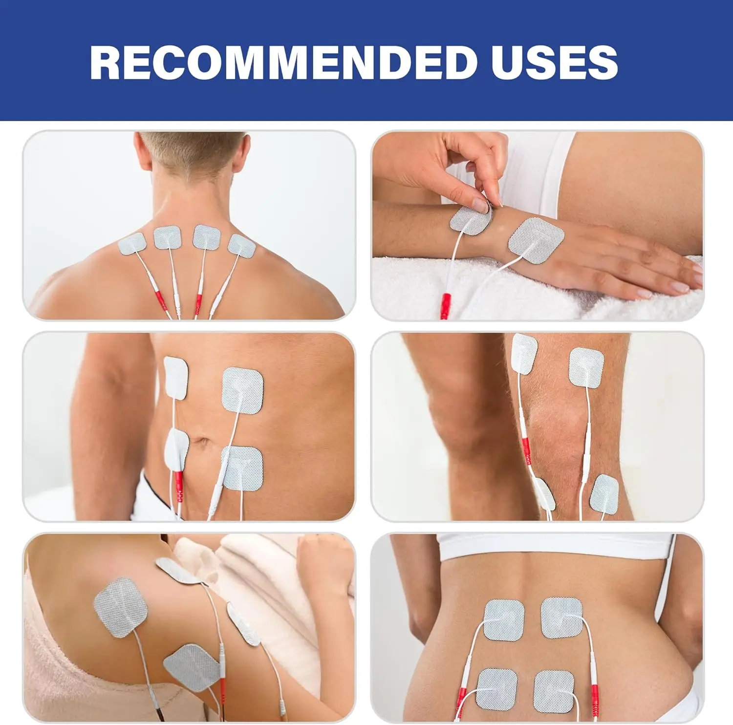 10/20/50Pcs Electrode Pads TENS Gel Pads Replacement Patches, Pulse EMS Muscle Massaging Device, Slimming & Body Pulse Massagers view 6
