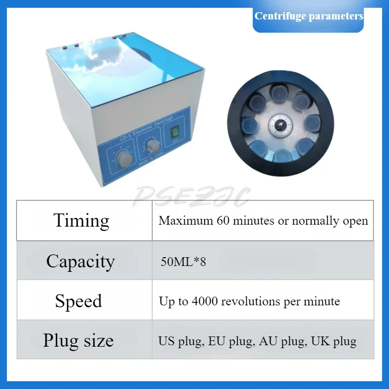 Centrifugeuse de laboratoire LD-5 50ml × 8 Tubes 4000 pliable Electric Blood Store P Centrifugeuse 2770xg Force centrifuge 110V 220V