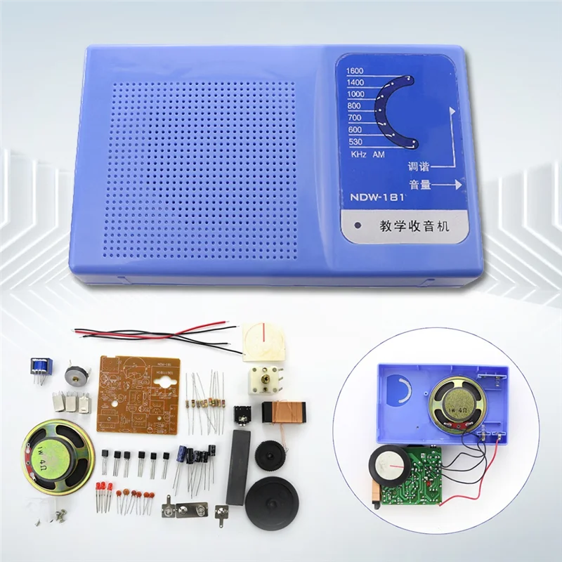Promotion! Radio Receiver 6 Transistor Schematic+Enclosure Speaker DIY Kit