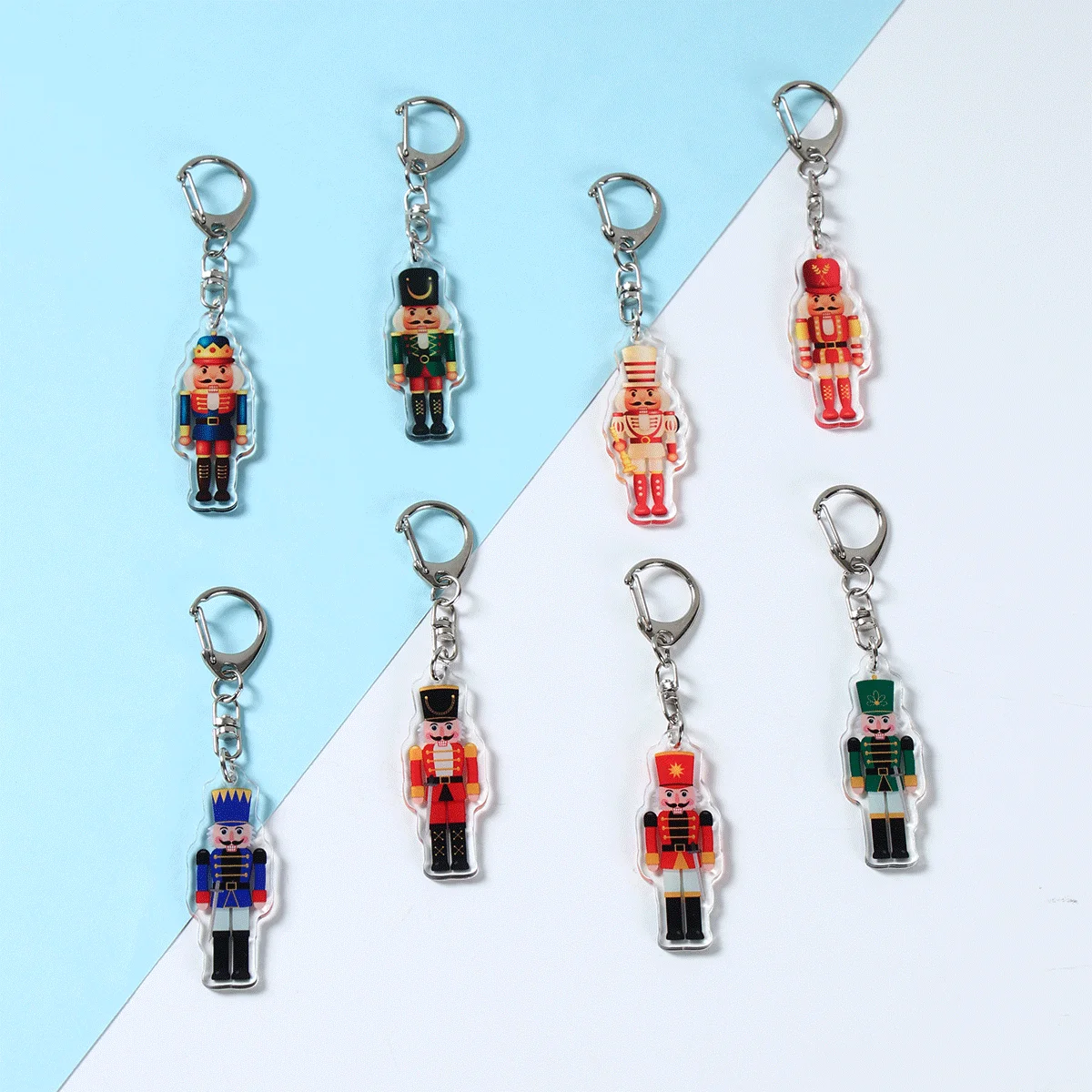 Christmas Nutcracker Keychain Merry Christmas Decoration for Home 2024 Xmas Pendant Ornaments Navidad Natal New Year Gift 2025