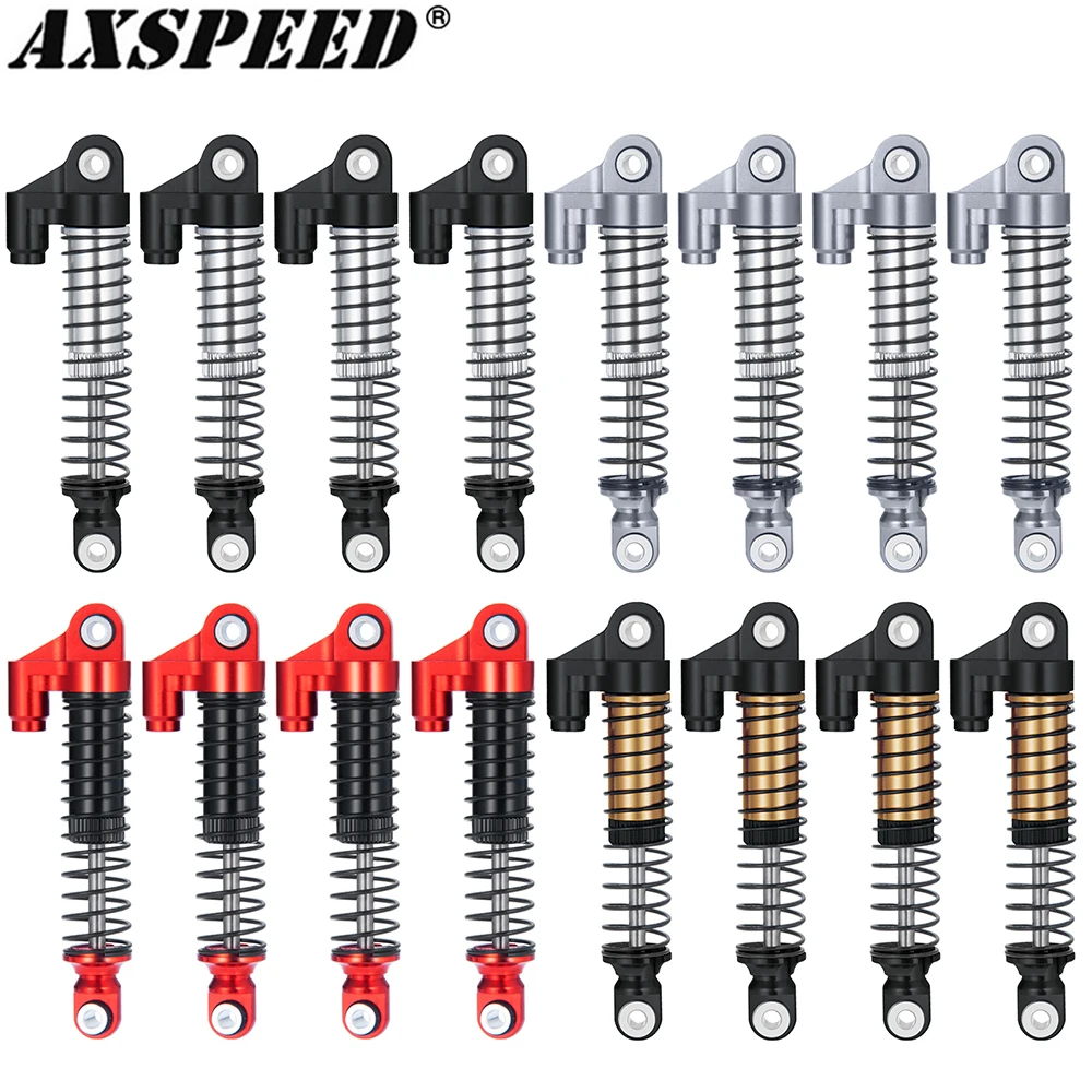 AXSPEED 4PCS Metal Shock Absorber Oil Damper for 1/18 RC Crawler TRX4M Bronco, Defender, K10, F-150 Upgrade Parts