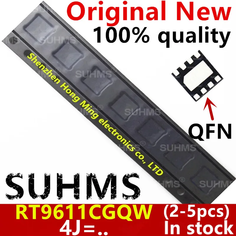 

(2-5piece)100% New RT9611CGQW RT9611C For Code : 4J=.. QFN-8