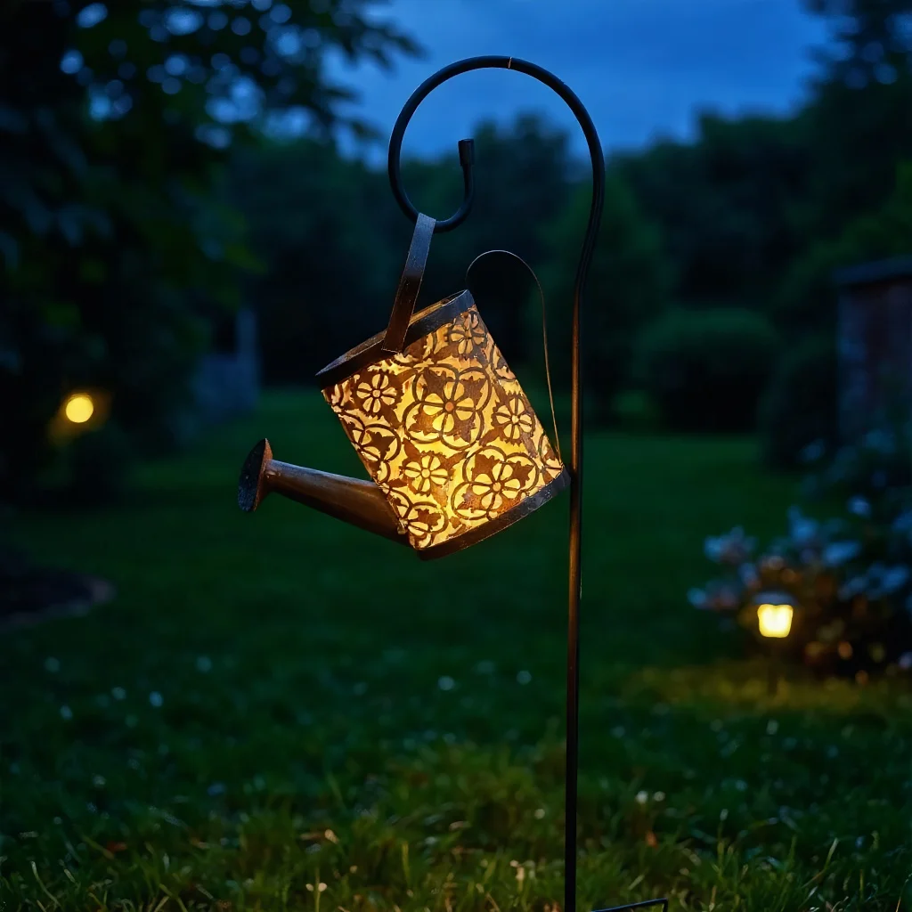 Solar Hanging Shower Light - Waterproof Outdoor Garden Lantern for Pathway Decor