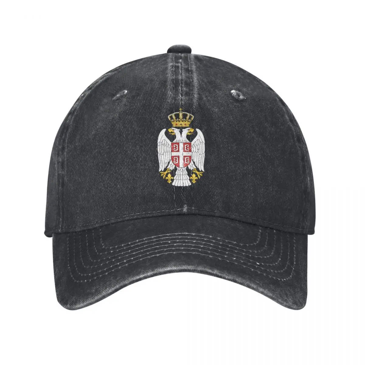 Serbia Coat Of Arms Serbian Flag Symbol Balkans Unisex Baseball Cap Srbija Distressed Washed Cap Outdoor Golf Gift Sun Cap