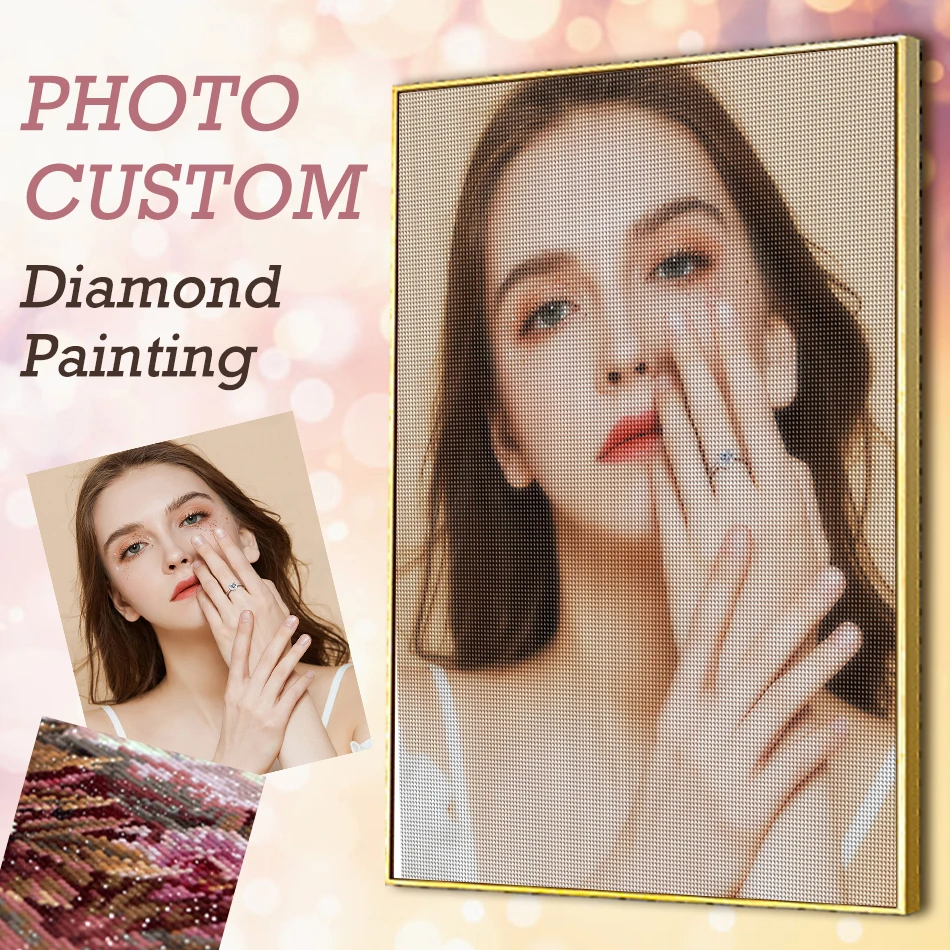 

CHENISTORY Photos Custom Make Your Own Diamond Painting Custom Full Drill DiamondDIY Painting embroidery Cross Stitch Home Decor