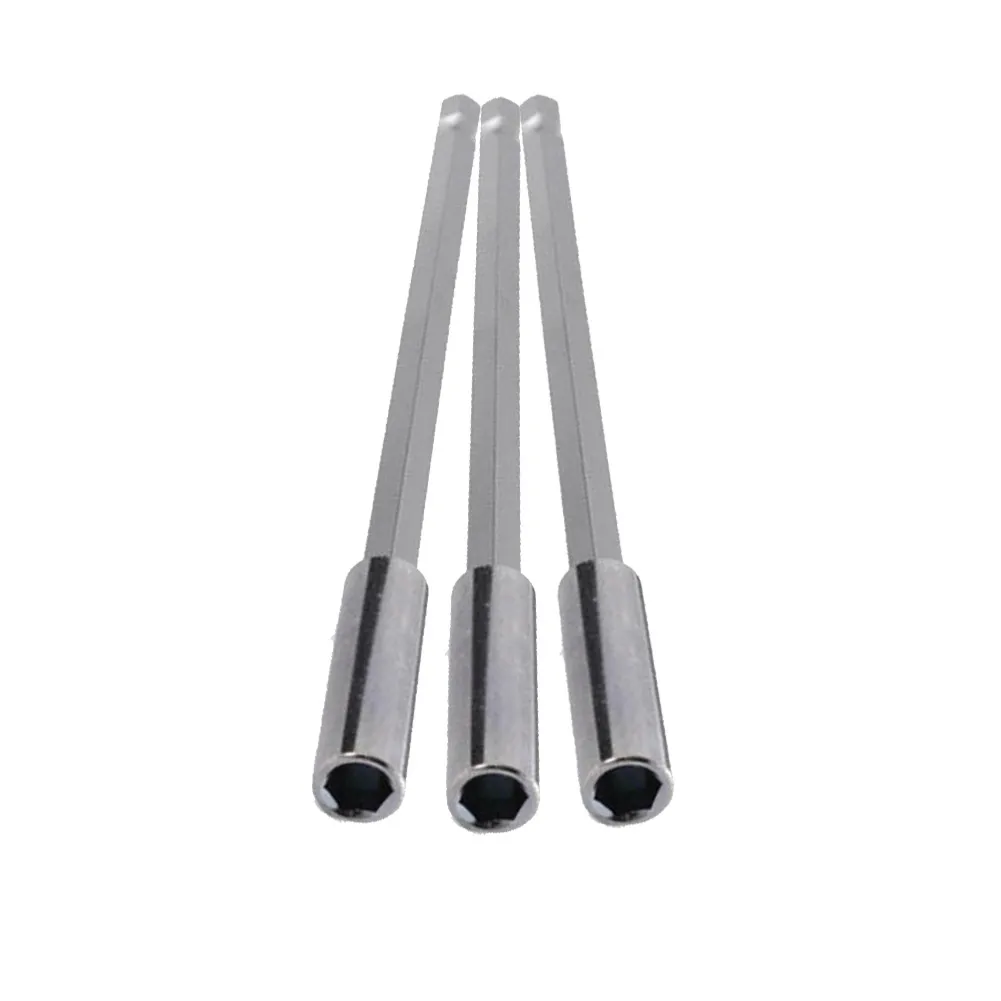 Silver-Extension Connecting Rod Drill Driver Extension Length 150mm Holder Hex Extension Long Screwdriver Magnetic Bit Tools