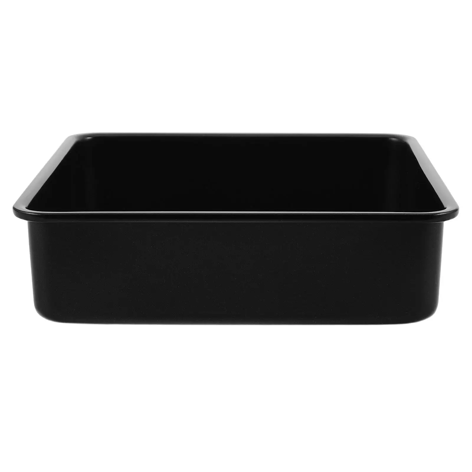Assadeira Quadrada Antiaderente Preta para Fritadeira de Ar, 6x6 Polegadas, Profunda, para Bolo, Pão, Peixe, Acessório para Forno e Fritadeira de Ar