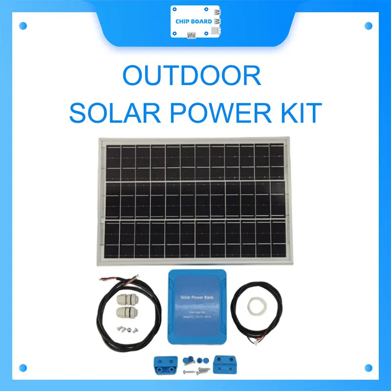 Outdoor Solar Power Kit - 10W Monocrystalline Panel + 12V / 5V Outputs