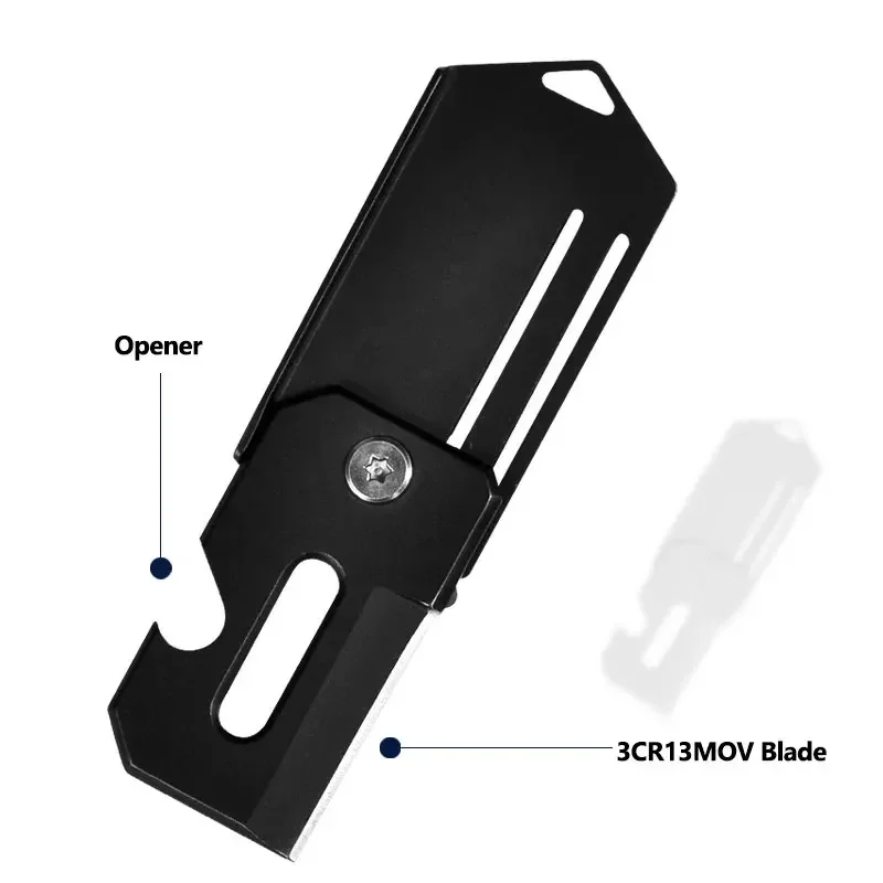 EDC Multifunction Pocket Fold Knif e Multipurpose Keychain Multi Bottle Opener Mini Keyring Peel Cutting Camping Outdoor Tool