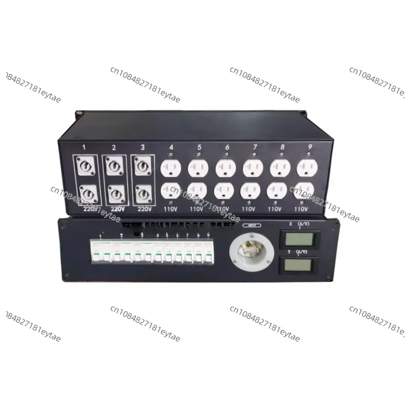 50A Twist Lock Inlet 220V 240V Distribution Rack Distro Panel Box for Power Supply