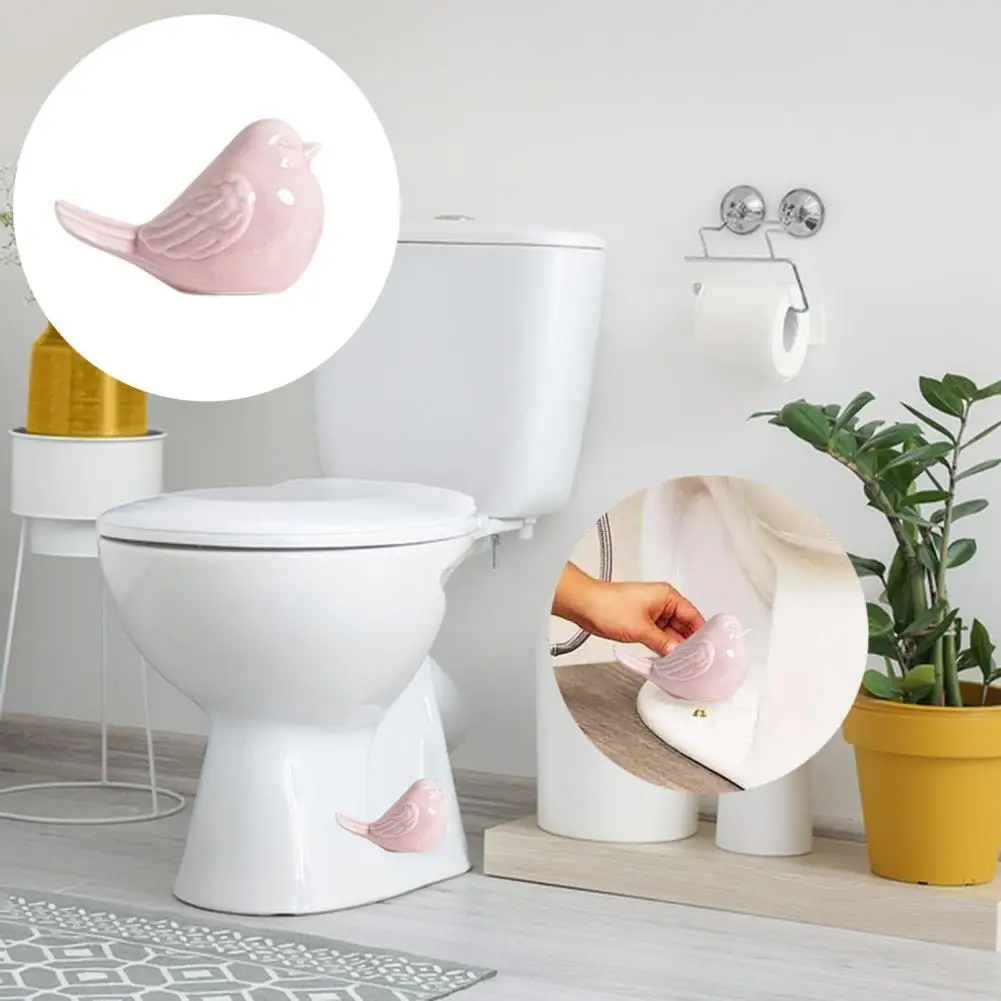 Bird-shaped Toilet Accessory Ceramic Bird Toilet Bolt Cover Exquisite Bathroom Decor Replacement Lid for Home Toilets