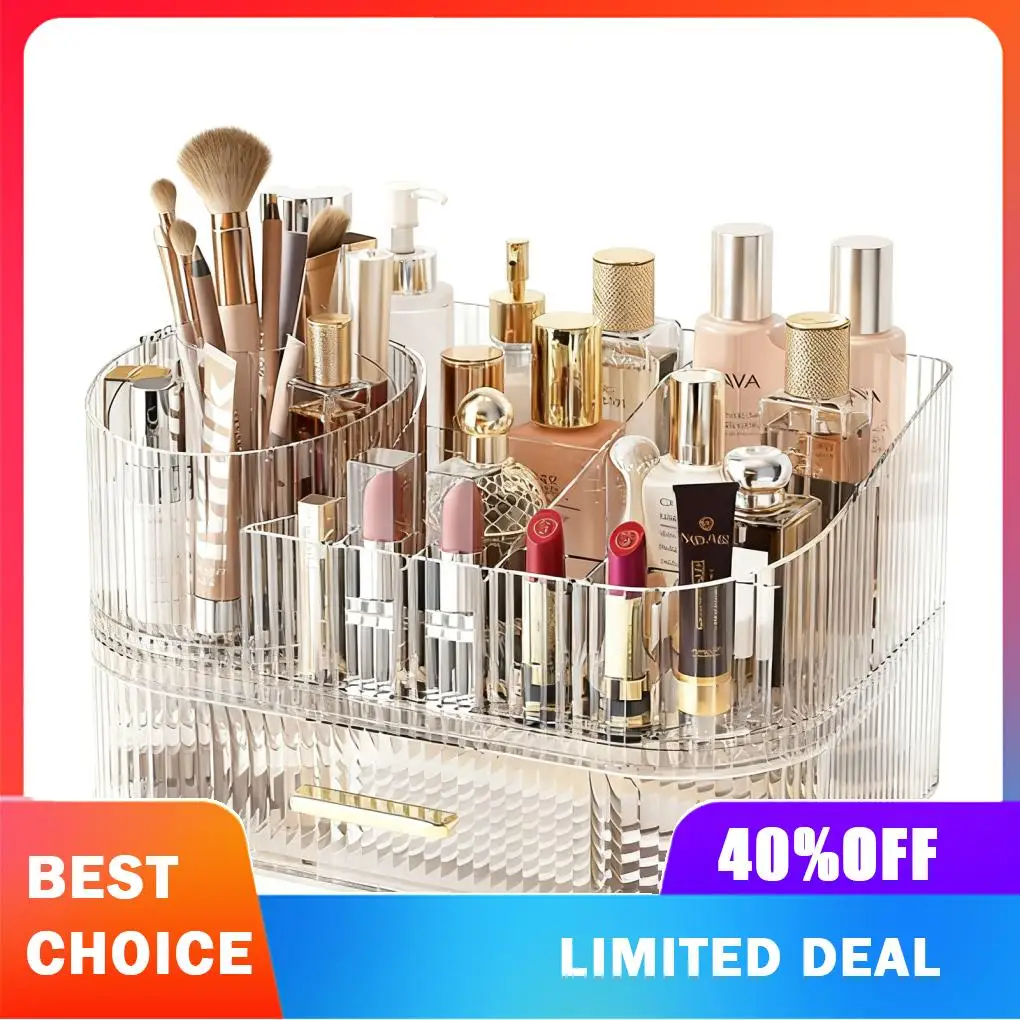 Makeup Organizer With Rotating Capability Smoothly Access All Makeup Essentials Including Cosmetics
