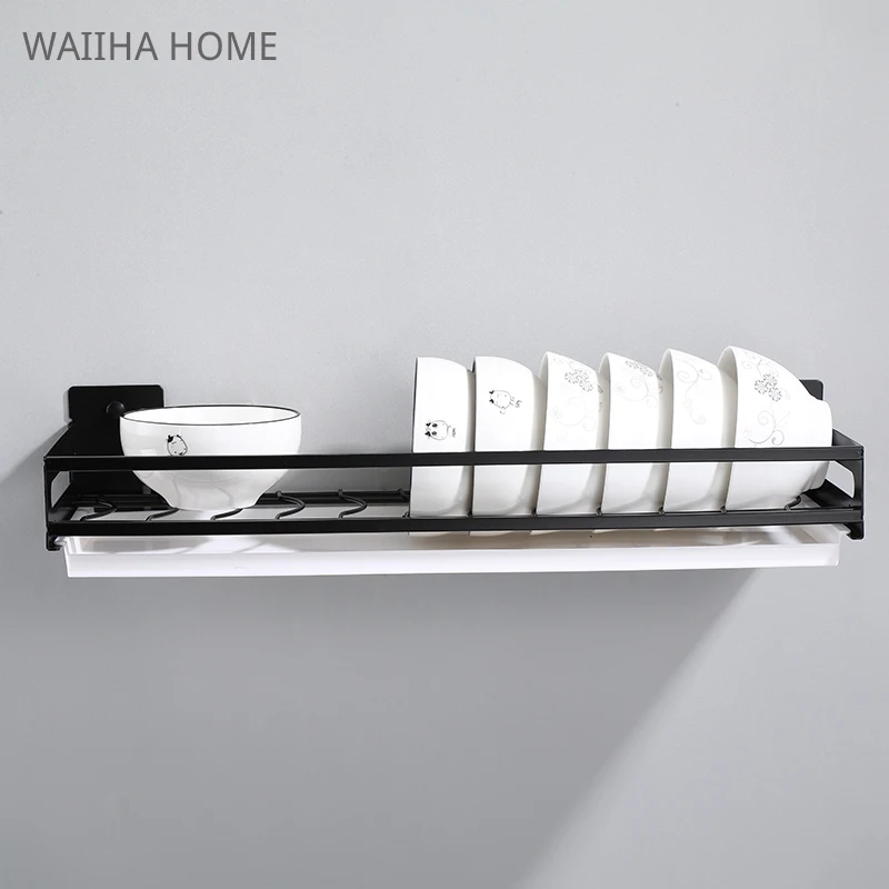 

48cm Black Bathroom Corner Shelves Kitchen Wall Bowls Plates Shelf Shower Bath Shampoo Storage Rack Bathroom Accessories