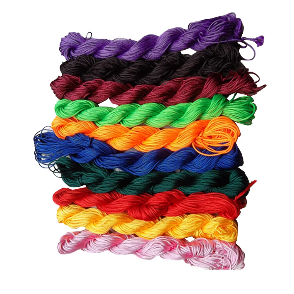 

10Pcs Necklace Cords 23M Length 1Mm Thick Assorted Color DIY Bracelet Strings for Jewelry Making Hand Sewing Leatherwork Strong