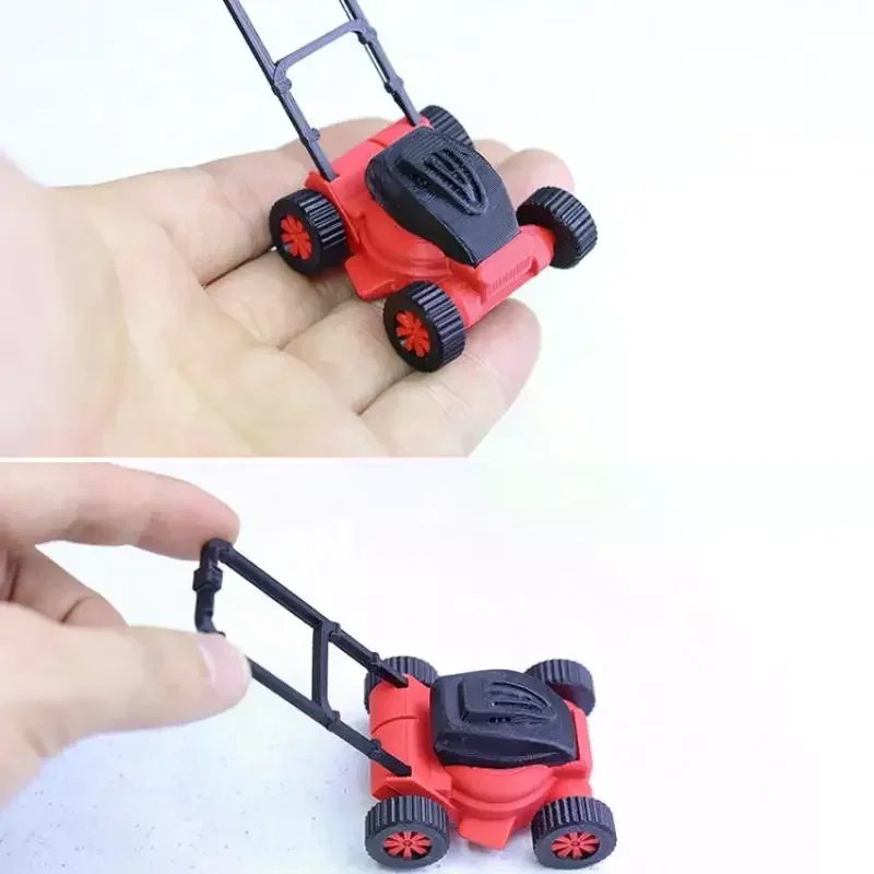 1 Piece Miniature Furniture Accessories 1:12 1:18 Dollhouse Lawn Mower Model Simulation Children's Garden Mower Toy Repair Tool