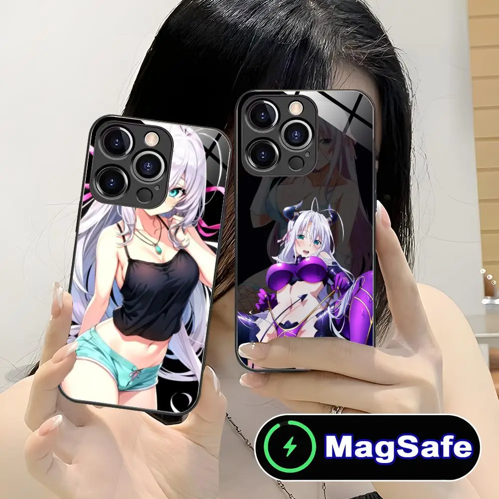 

Phone Case for iPhone 16 15 14 13 12 11 Pro Max Plus Mini MagSafe Glass Colour Printing Cover Cellphones High School Rossweisse