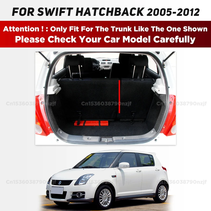 Car Floor Mats For Suzuki Swift 2005-2012 11 10 09 Trunk mat Cargo Liner Protection Carpet Custom Floor Liners Accessories