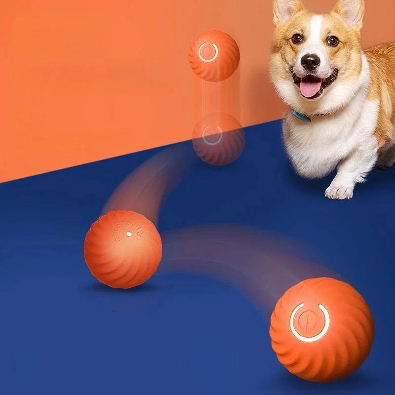 Dog Toys Intelligent Moving Jump Ball Rechargeable Bite-Resistant Rolling Ball Cat And Dog Chase Interactive Pet Toy image 3