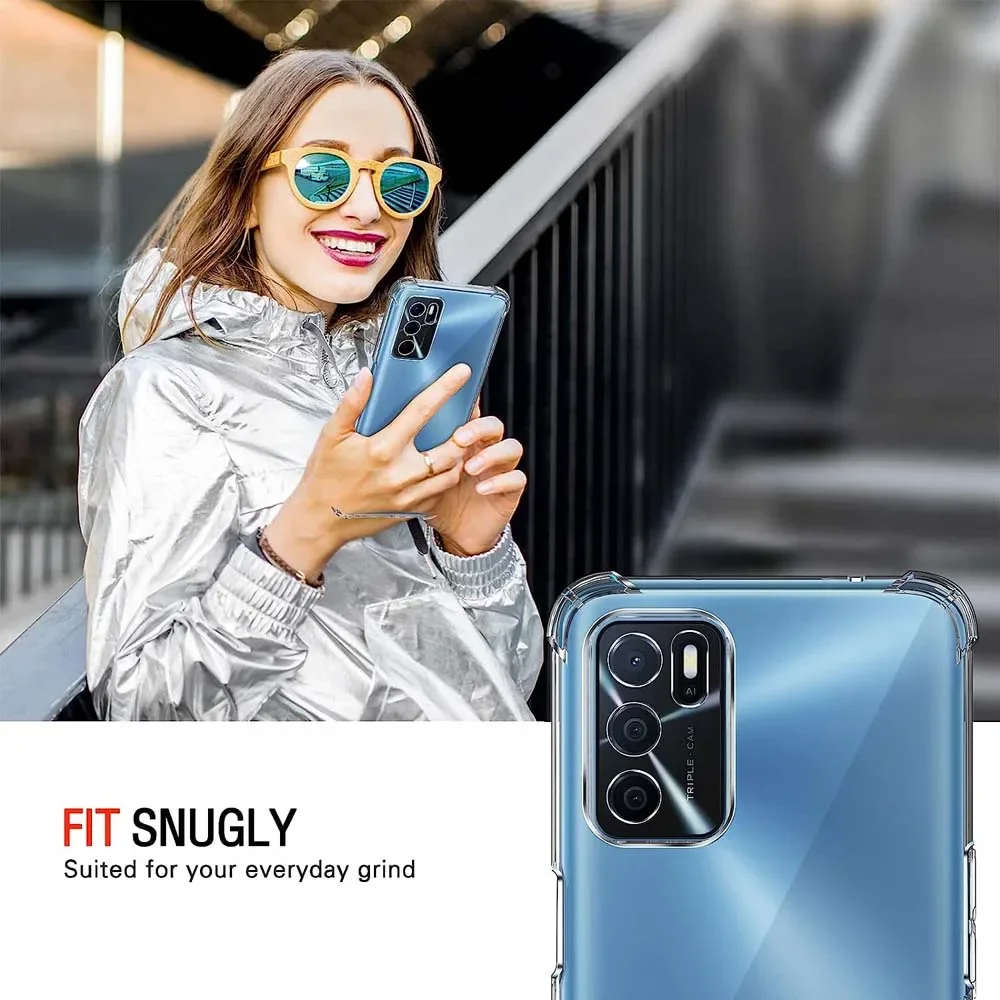 For OPPO A16 Case Oppo A16s A54s A17 Case Crystal Clear TPU Shockproof Cover Oppo A98 5G A78 A96 4G A76 A94 5G A52 A72