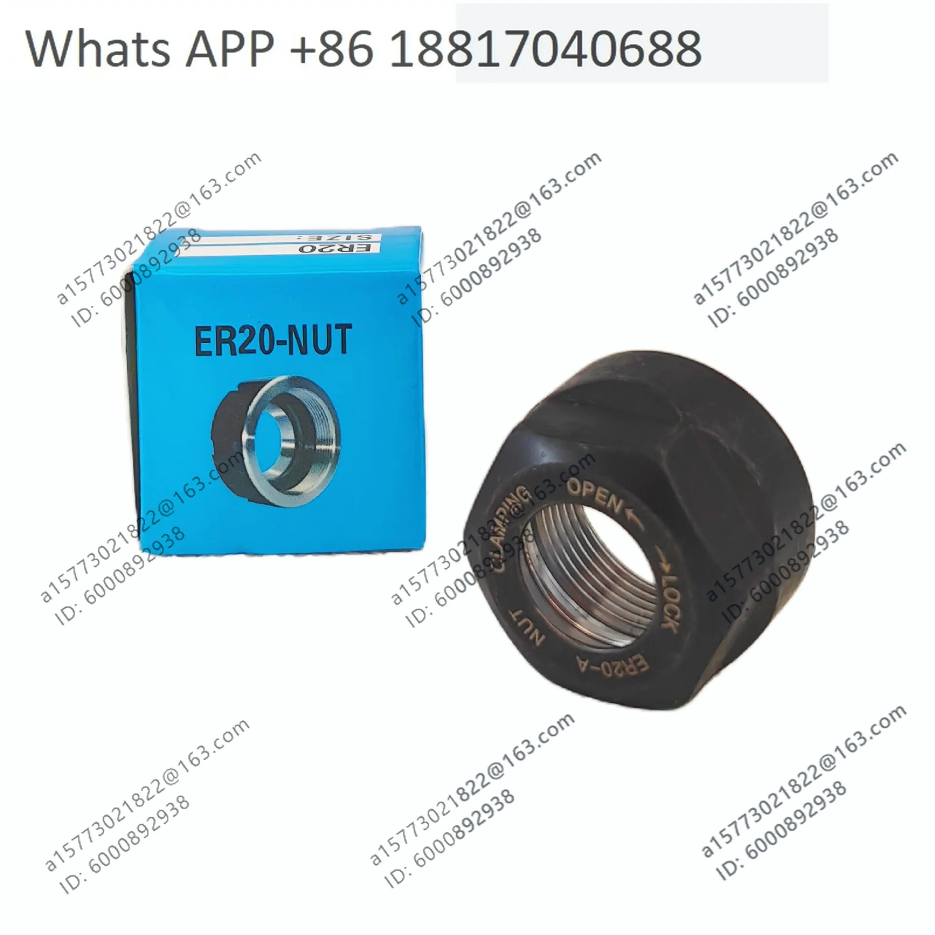 1PC ER20 chuck clamping nut, external hex A-shaped nut, lathe cap pressing machine tool accessories