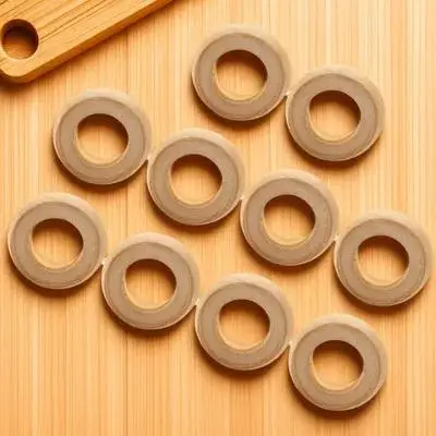 

10pcs Wooden Rings Rustic Farmhouse Napkin Rings Farmhouse Style Holder For Cloth Napkins Reusable Table Wedding Party Decor