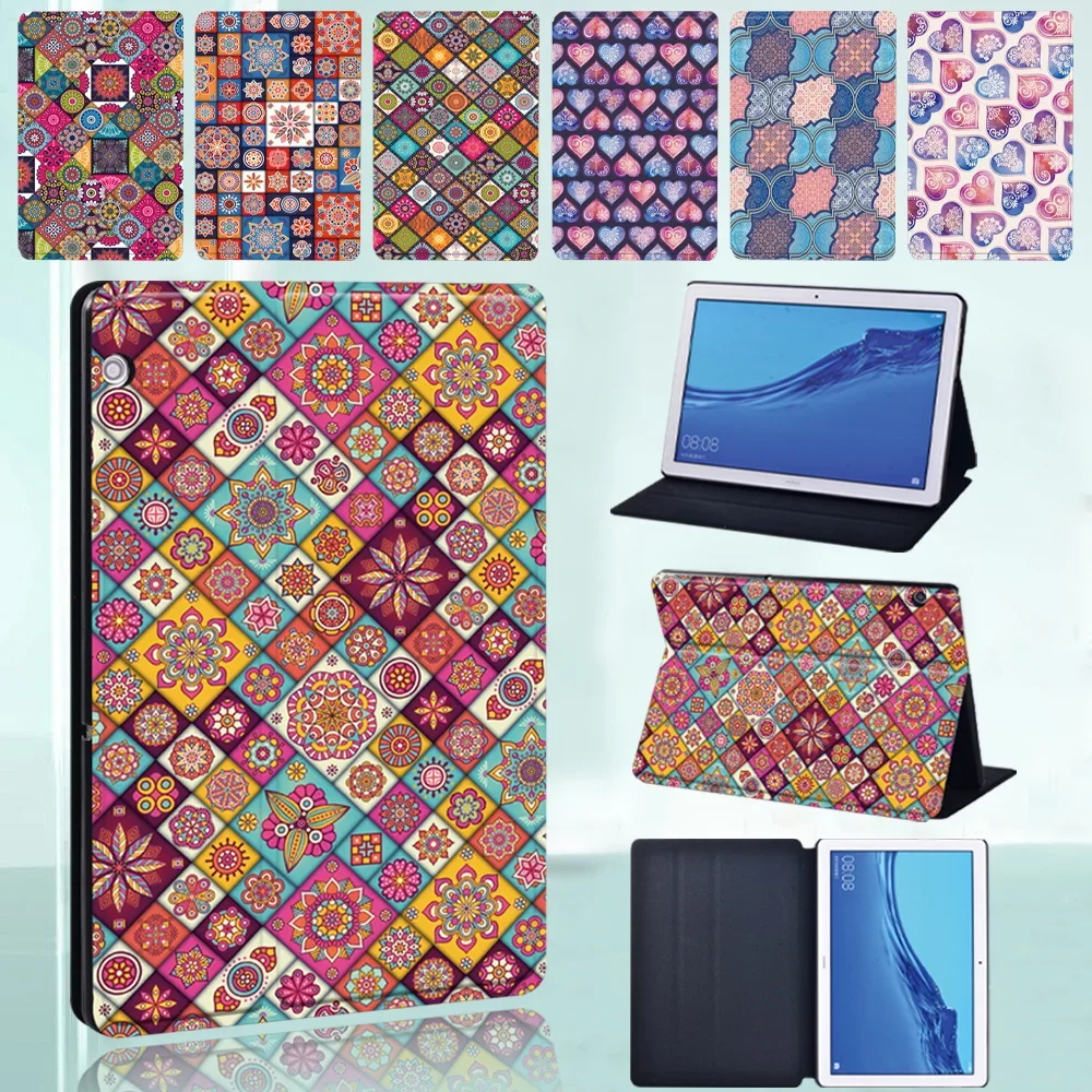 

Bohemian Print Case for Huawei MediaPad T3 8"/M5 10.8"/M5 Lite 10.1"/M5 Lite 8/T3 10 9.6"/T5 10 10.1" Leather Tablet Cover Funda